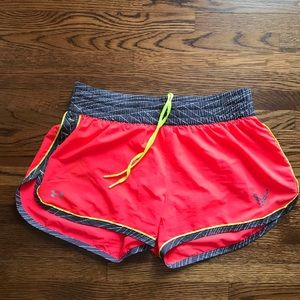 Under amour neon shorts Air Force logo medium